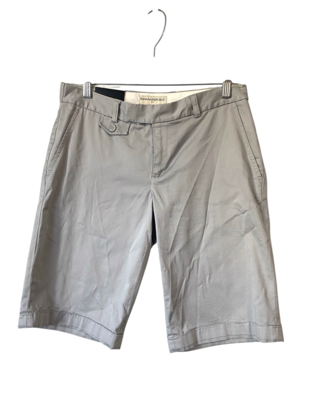 NWT Banana Republic Ryan fit Light Gray Chino Shorts Bermuda size 6